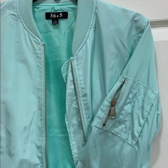 Mint Green Bomber Jacket - Picture 6 of 6